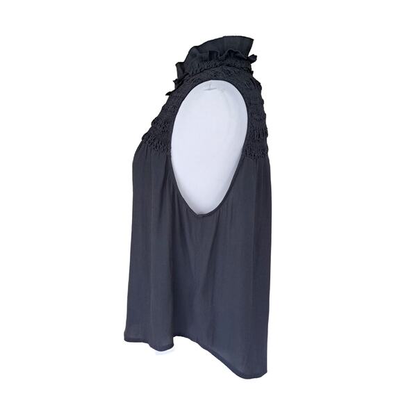 Free People Womens Ruffle Me Up Tank Top Black Sie Small Boho Chic - Picture 6 of 11